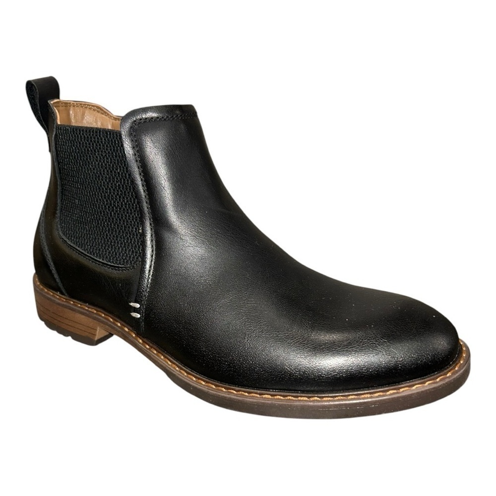 Madden NYC NWOB Vegan Leather Black Chukka Side Zip Ankle Boots Men’s 7 - Picture 9 of 12